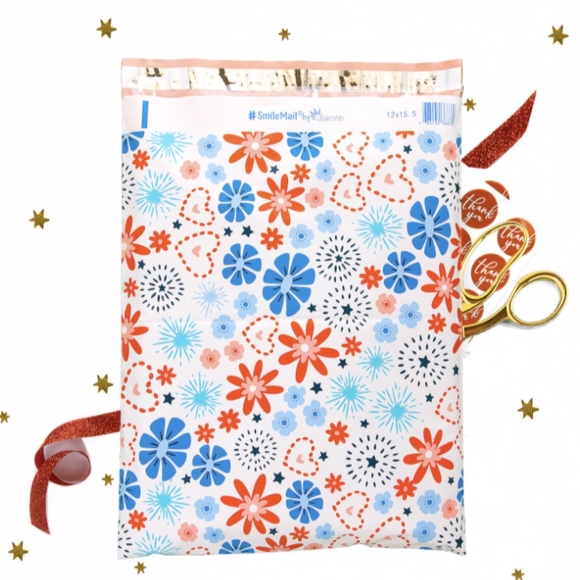 15 12x15 Fireworks Poly Mailers - Picture 2 of 2